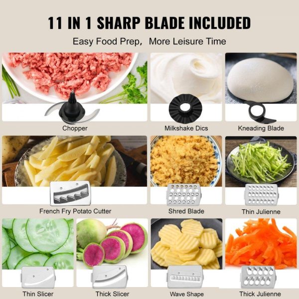 Food Preparation Equipment | Food Processor, 9-Cup Vegetable Chopper for Chopping, Slicing, Shredding, Puree, and Kneading, 600 Watts Stainless Steel Blade Professional Electric Food Chopper, Easy Assembly & Clean, Black Food Preparation Equipment Food Preparation Equipment