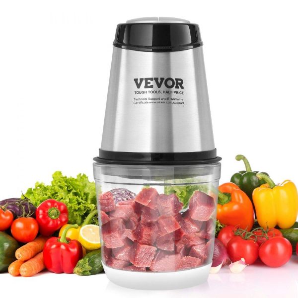 Food Preparation Equipment | Food Processor, Electric Meat Grinder with 4-Wing Stainless Steel Blades, 2.5 Cup Glass Bowl, 400W Electric Food Chopper, 2 Speeds Food Grinder for Baby Food, Meat, Onion, Vegetables Food Preparation Equipment Food Preparation Equipment