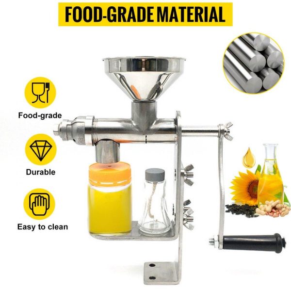 Food Preparation Equipment | Manual Oil Press Stainless Steel Oil Press Machine Nut and Seed Oil Press Household Food Preparation Equipment Food Preparation Equipment