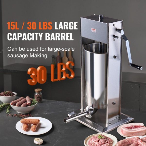 Food Preparation Equipment | Manual Sausage Stuffer 15 L Vertical Sausage Machine 304 Stainless Steel Food Preparation Equipment Food Preparation Equipment