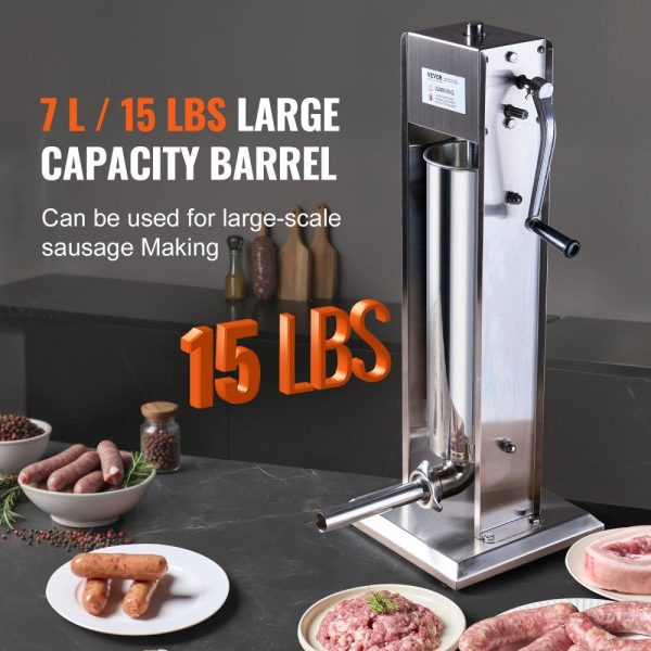 Food Preparation Equipment | Manual Sausage Stuffer 7 L Vertical Sausage Machine 304 Stainless Steel Food Preparation Equipment Food Preparation Equipment