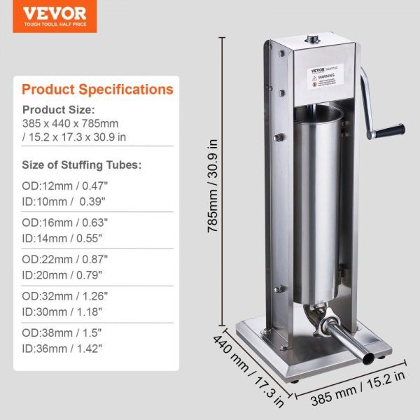 Food Preparation Equipment | Manual Sausage Stuffer 7 L Vertical Sausage Machine 304 Stainless Steel Food Preparation Equipment Food Preparation Equipment