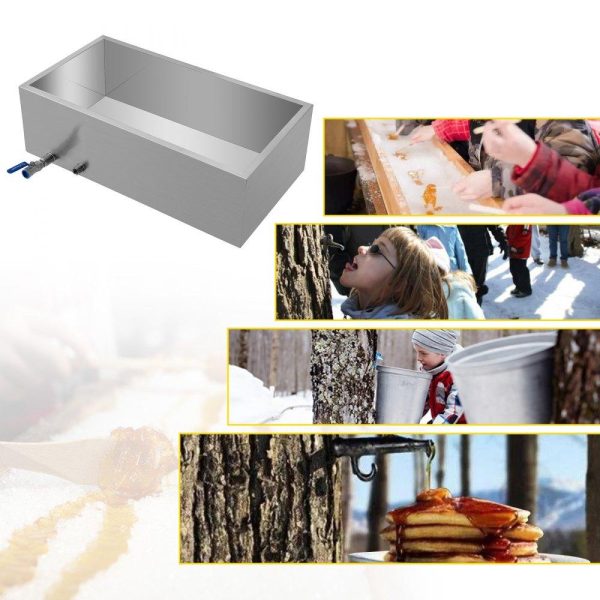 Food Preparation Equipment | Maple Syrup Evaporator Pan 30x16x9.5 Inch Stainless Steel Maple Syrup Boiling Pan with Valve for Boiling Maple Syrup Food Preparation Equipment Food Preparation Equipment