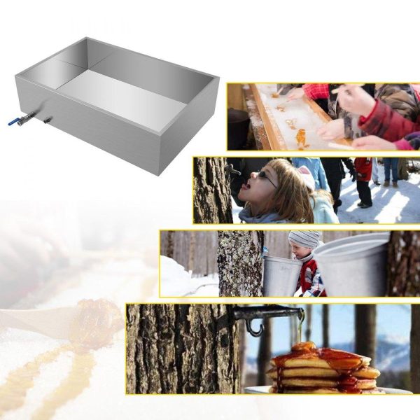 Food Preparation Equipment | Maple Syrup Evaporator Pan 36x24x9.5 Inch Stainless Steel Maple Syrup Boiling Pan with Valve Food Preparation Equipment Food Preparation Equipment