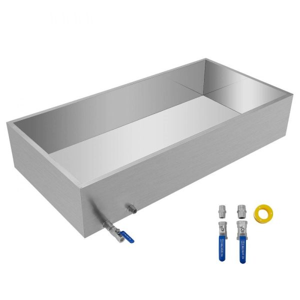 Food Preparation Equipment | Maple Syrup Evaporator Pan 48x24x9.5 Inch Stainless Steel Maple Syrup Boiling Pan with Valve for Boiling Maple Syrup Food Preparation Equipment Food Preparation Equipment