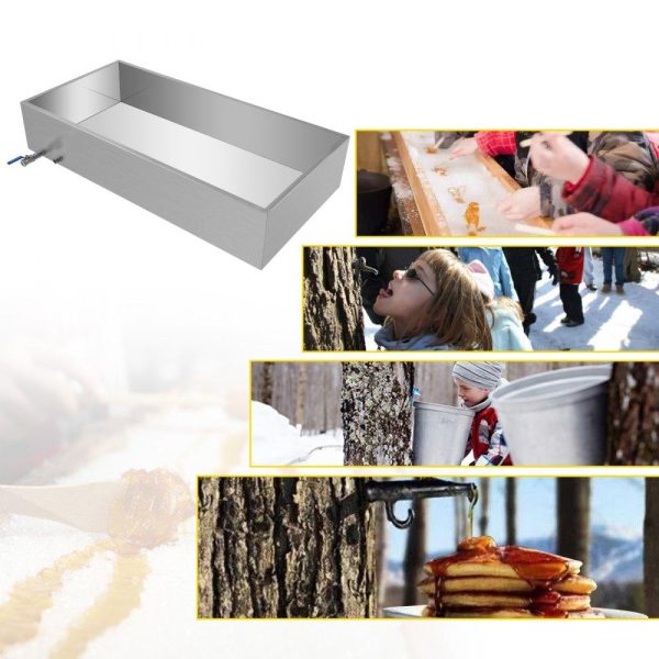 Food Preparation Equipment | Maple Syrup Evaporator Pan 48x24x9.5 Inch Stainless Steel Maple Syrup Boiling Pan with Valve for Boiling Maple Syrup Food Preparation Equipment Food Preparation Equipment