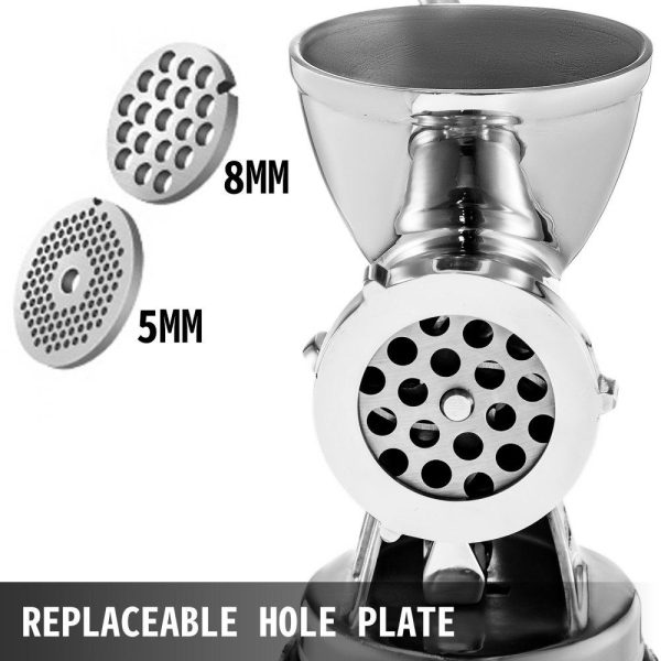 Food Preparation Equipment | Meat Grinder Manual 304 Stainless Steel Hand Suction Cup Base & Clamp with Filling Nozzle for Vegetables Grinding & Sausage Stuffing, 6.7x6x9.6inch, Sliver Food Preparation Equipment Food Preparation Equipment