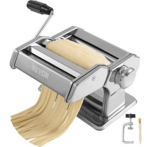 Food Preparation Equipment | Pasta Maker Machine, 9 Adjustable Thickness Settings Noodles Maker, Stainless Steel Noodle Rollers and Cutter, Manual Hand Press, Pasta Making Kitchen Tool Kit, Perfect for Spaghetti Lasagna Food Preparation Equipment Food Preparation Equipment