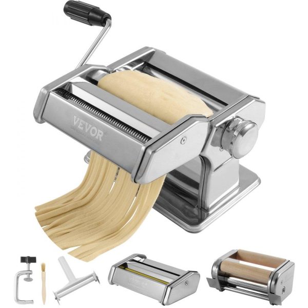 Food Preparation Equipment | Pasta Maker Machine, 9 Adjustable Thickness Settings Noodles Maker, Stainless Steel Noodle Rollers and Cutter, Manual Hand Press, Pasta Making Kitchen Tool Kit, Perfect for Spaghetti Lasagna Food Preparation Equipment Food Preparation Equipment