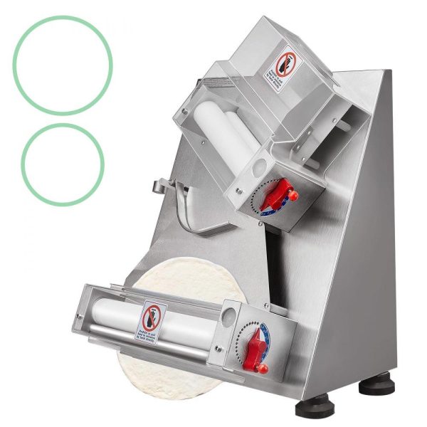 Food Preparation Equipment | Pizza Dough Roller Sheeter, 3-12 Inch Automatic Commercial Pizza Press, 370W Electric 260 Per Hour Dough Roller, Stainless Steel Adjustable Thickness Dough Machine, for Pasta Maker Equipment Food Preparation Equipment Food Preparation Equipment