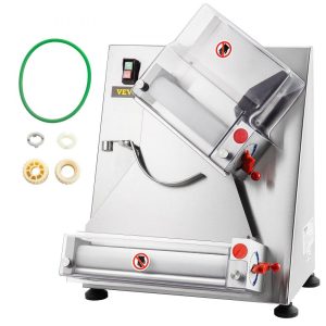 Food Preparation Equipment | Pizza Dough Roller Sheeter, Max 12″ Automatic Commercial Dough Roller Sheeter, 370W Electric Pizza Dough Roller Stainless Steel, Suitable for Noodle Pizza Bread and Pasta Maker Equipment Food Preparation Equipment Food Preparation Equipment