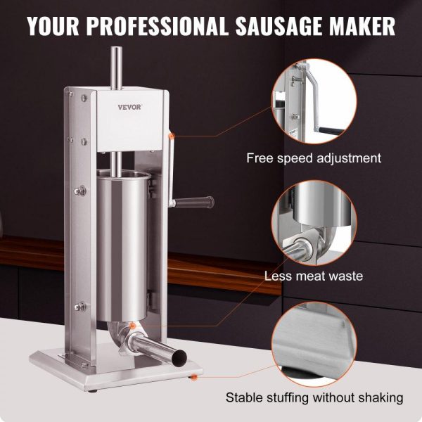 Food Preparation Equipment | Sausage Stuffer 11LBS/5L Capacity Homemade Sausage Maker Stainless Steel Food Preparation Equipment Food Preparation Equipment