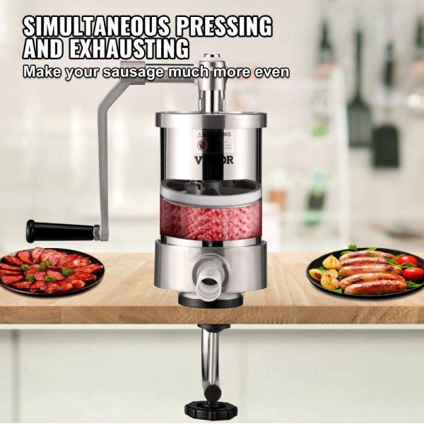 Food Preparation Equipment | Sausage Stuffer 2.5LBS/1.5L Capacity Homemade Sausage Maker Stainless Steel Food Preparation Equipment Food Preparation Equipment