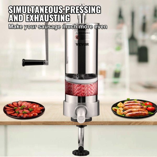 Food Preparation Equipment | Sausage Stuffer 5LBS/3L Capacity Homemade Sausage Maker Stainless Steel Food Preparation Equipment Food Preparation Equipment