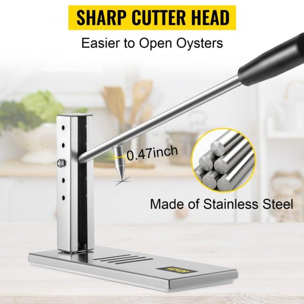 Food Preparation Equipment | Stainless Steel Oyster Shucker Tool Set, Clam Opener Machine with G-Clip for Easy Operation, Solid Option for Hotel Buffets or Gift Food Preparation Equipment Food Preparation Equipment