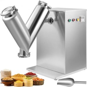 Food Preparation Equipment | VH-8 Powder Mixer Machine, V Type Powder Mixer Max. Work Capacity 3.2L, Pharmaceutical Powder Mixer 8L Barrel Capacity, V Blender, for Tea Herbs Beans Food Preparation Equipment Food Preparation Equipment