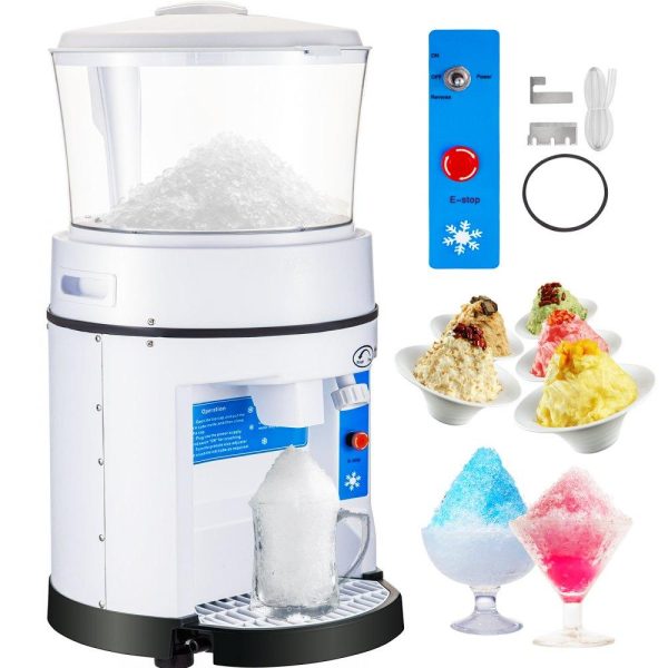 Refrigeration & Ice Equipment | 110V Commercial Ice Shaver Crusher 1100LBS/H with 17.6 LBS Hopper, 350W Tabletop Electric Snow Cone Maker 320 RPM Rotate Speed Perfect For Parties Events Snack Bar Refrigeration & Ice Equipment Refrigeration & Ice Equipment