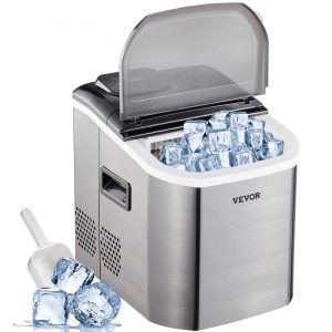 Refrigeration & Ice Equipment | 110V Portable Ice Maker Countertop 40 LBS in 24 Hours, Ice Maker Machine with Ice Scoop and Basket,Counter Top Ice Maker Machine Compact and Self Cleaning for Home/Kitchen/Office (Sliver) Refrigeration & Ice Equipment Refrigeration & Ice Equipment