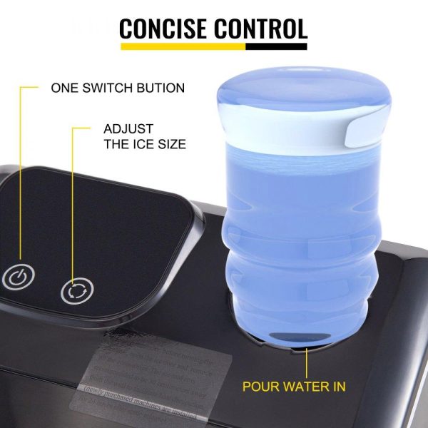 Refrigeration & Ice Equipment | 110V Portable Ice Maker Countertop 40 LBS in 24 Hours, Ice Maker Machine with Ice Scoop and Basket,Counter Top Ice Maker Machine Compact and Self Cleaning for Home/Kitchen/Office (Sliver) Refrigeration & Ice Equipment Refrigeration & Ice Equipment