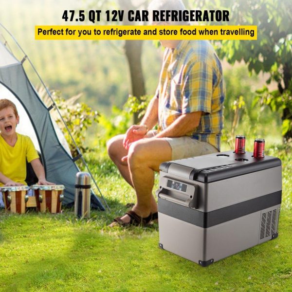 Refrigeration & Ice Equipment | 12 Volt Refrigerator 45L(48qt) Fast Cooling Portable Freezer with App Control(-4℉~68℉) Car Fridge with 12/24v DC & 110-240v AC for Travel, Camping and Home Use, 48 Quart, Black Refrigeration & Ice Equipment Refrigeration & Ice Equipment