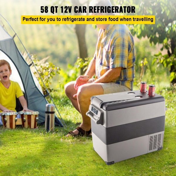 Refrigeration & Ice Equipment | 12 Volt Refrigerator, 58 Quart Car Refrigerator, Dual Zone Portable Refrigerator,RV Refrigerator with 12/24V DC and 110-240V AC, Freezer Fridge Cooler, for Car, RV, Camping and Home Use Refrigeration & Ice Equipment Refrigeration & Ice Equipment