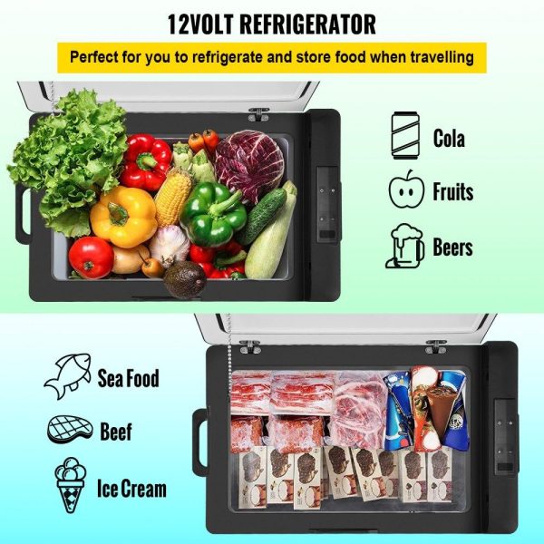 Refrigeration & Ice Equipment | 12 Volt Refrigerator, Portable Refrigerator (-4℉~68℉) With APP Control Car Compressor Fridge Cooler 12V/24V DC and 110-220V AC For Camping, Road Trip, Boat, Skincare, Outdoor and Home (42 Quart) Refrigeration & Ice Equipment Refrigeration & Ice Equipment