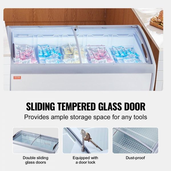 Refrigeration & Ice Equipment | 16.3Cu.ft Commercial Ice Cream Display Case Gelato Dipping Freezer Cabinet Refrigeration & Ice Equipment Refrigeration & Ice Equipment