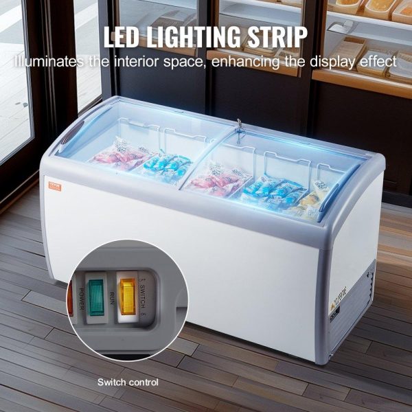 Refrigeration & Ice Equipment | 16.3Cu.ft Commercial Ice Cream Display Case Gelato Dipping Freezer Cabinet Refrigeration & Ice Equipment Refrigeration & Ice Equipment