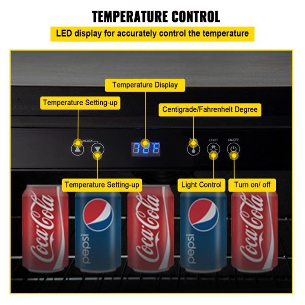 Refrigeration & Ice Equipment | 24” Built-in Beverage Cooler, 5.3 cu.ft. Stainless Steel Beverage Refrigerator w/Embraco Compressor, 142 Can Beer Fridge for Home Bar Office Outdoor Indoor Use, 150L, Black & Silver Refrigeration & Ice Equipment Refrigeration & Ice Equipment