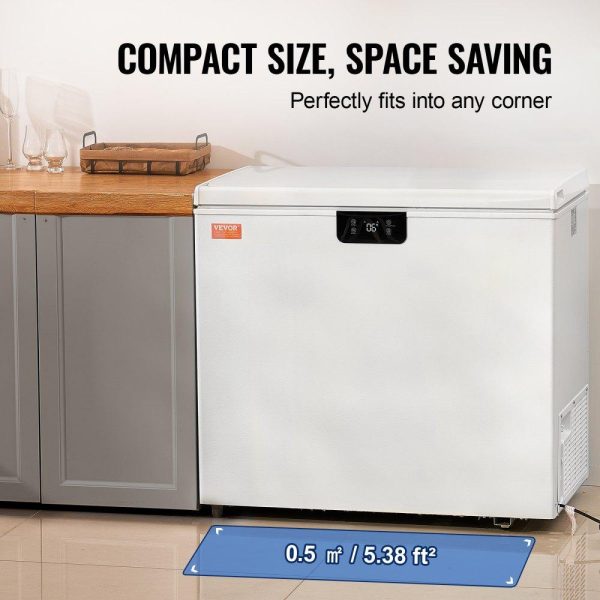 Refrigeration & Ice Equipment | Chest Freezer, 7 Cu.ft / 198 L Compact Deep Freezer, Free Standing Top Open Door Compact Freezers with 2 Removable Baskets & Adjustable Thermostat, Energy Saving & Low Noise, White Refrigeration & Ice Equipment Refrigeration & Ice Equipment