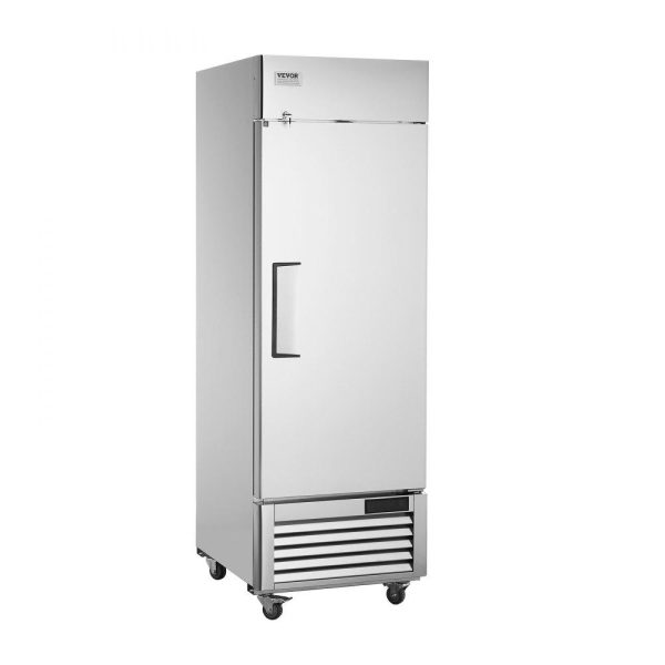 Refrigeration & Ice Equipment | Commercial Freezer 19.32 Cu.ft, Reach In 27″ W Upright Freezer Single Door, Auto-Defrost Stainless Steel Reach-in Freezer with 4 Adjustable Shelves, -13 to 5℉ Temp Control, LED Light, 4 Wheels Refrigeration & Ice Equipment Refrigeration & Ice Equipment