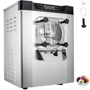 Refrigeration & Ice Equipment | Commercial Ice Cream Machine 1400W 20/5.3 Gph Hard Serve Ice Cream Maker with LED Display Screen Auto Shut-Off Timer One Flavors Perfect for Restaurants Snack bar Supermarkets Silver Refrigeration & Ice Equipment Refrigeration & Ice Equipment