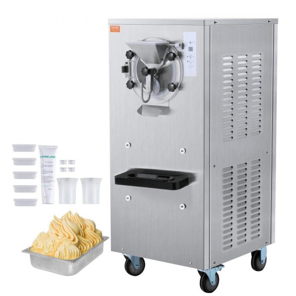 Refrigeration & Ice Equipment | Commercial Ice Cream Machine, 20-25L/H Yield, 2400W 1-Flavor Hard Serve Ice Cream Maker,  8L Stainless Steel Cylinder, Digital Display Auto Clean Adjustable Hardness, for Restaurant Snack Bars Refrigeration & Ice Equipment Refrigeration & Ice Equipment