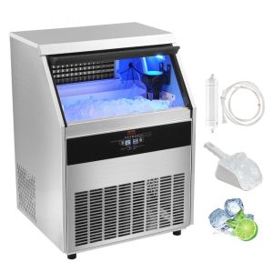 Refrigeration & Ice Equipment | Commercial Ice Maker, 330lbs/24H, Ice Maker Machine, 126 Ice Cubes in 12-15 Minutes, Freestanding Cabinet Ice Maker with 88lbs Storage Capacity LED Digital Display, for Bar Home Restaurant Refrigeration & Ice Equipment Refrigeration & Ice Equipment