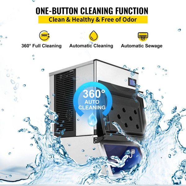 Refrigeration & Ice Equipment | Commercial Ice Maker Machine, 110V 550LBS/24H 350LBS Large Storage Ice Machine, ETL Approved, Advanced LCD Panel, SECOP Compressor, Air Cooled, Quiet Operation, Include Scoop & Water Filter Refrigeration & Ice Equipment Refrigeration & Ice Equipment