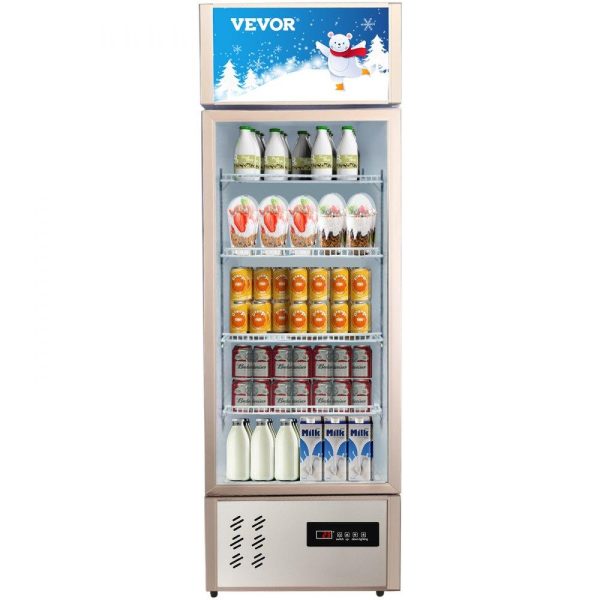 Refrigeration & Ice Equipment | Commercial Refrigerator,Display Fridge Upright Beverage Cooler, Glass Door with LED Light for Home, Store, Gym or Office, (8 cu.ft. Single Swing Door) Refrigeration & Ice Equipment Refrigeration & Ice Equipment