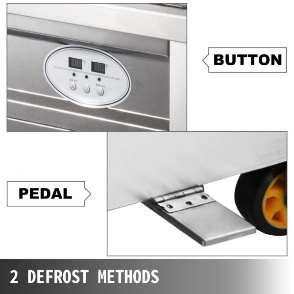 Refrigeration & Ice Equipment | Commercial Rolled Ice Cream Machine, 1350W Stir-Fried Yogurt Cream Maker, Ice Cream Roll Machine w/ 19.7-Inch Square Pan, 2 Defrost Methods (Button & Pedal), Perfect for Bars Cafes Dessert Shops Refrigeration & Ice Equipment Refrigeration & Ice Equipment