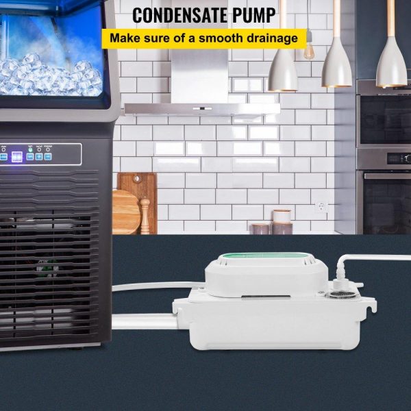 Refrigeration & Ice Equipment | Condensate Pump, 6.6 ft/2 m Lift, 110V Removal Drain Pump with 0.63 Qt/0.6 L Water Tank, 5W Automatic Condensation Pump with 100 L/H Flow, for Commercial Ice Makers of Different Types Refrigeration & Ice Equipment Refrigeration & Ice Equipment