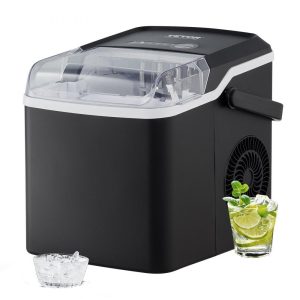 Refrigeration & Ice Equipment | Countertop Ice Maker, 9 Cubes Ready in 7 Mins, 26lbs in 24Hrs, Self-Cleaning Portable Ice Maker with Ice Scoop and Basket, Ice Machine with 2 Sizes Bullet Ice for Home Kitchen Office Bar Party Refrigeration & Ice Equipment Refrigeration & Ice Equipment