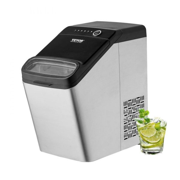 Refrigeration & Ice Equipment | Countertop Ice Maker, 9 Cubes Ready in 7 Mins, 33lbs in 24Hrs, Self-Cleaning Portable Ice Maker with Ice Scoop and Basket, 2 Ways Water Refill Ice Machine with 2 Size Bullet Ice for Kitchen Bar Refrigeration & Ice Equipment Refrigeration & Ice Equipment