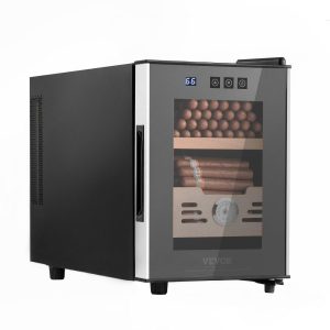 Refrigeration & Ice Equipment | Electric Cigar Humidor, 16L Cigar Humidor Cabinet with Heating & Cooling Temp Control System, Spanish Cedar Wood & Tempered Glass & LED Light Cigar Humidor, for Up To 100 Cigars, Gift for Men Refrigeration & Ice Equipment Refrigeration & Ice Equipment