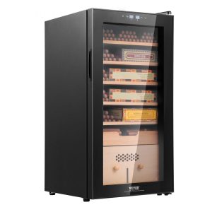 Refrigeration & Ice Equipment | Electric Cigar Humidor, 82L Cigar Humidor Cabinet with Cooling, Heating & Humidity Control, 6 Layer Spanish Cedar Wood & Double Mirror Glass Cigar Humidor, for Up To 500 Cigars, Gift for Men Refrigeration & Ice Equipment Refrigeration & Ice Equipment