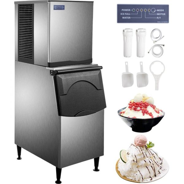 Refrigeration & Ice Equipment | Flake Ice Machine 496 LBS/24 H Commercial Ice Machine Maker,Snowflake Ice Maker with 353 LBS Ice Storage Capacity, Commercial Snow Flake Ice Maker, with Water Filters Refrigeration & Ice Equipment Refrigeration & Ice Equipment