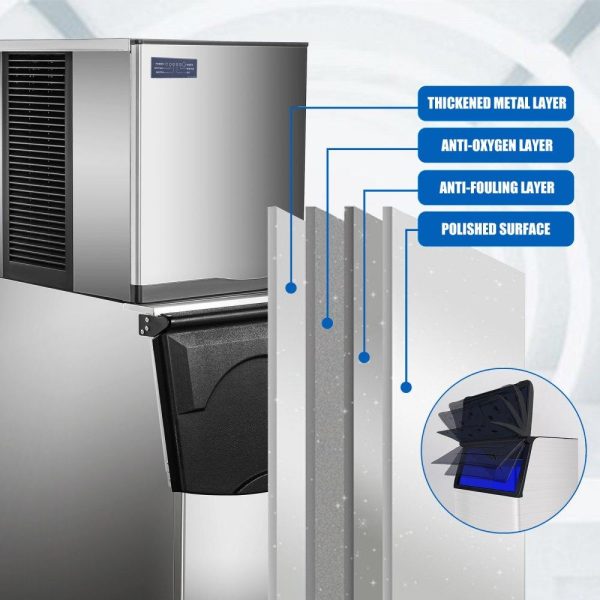 Refrigeration & Ice Equipment | Flake Ice Machine 496 LBS/24 H Commercial Ice Machine Maker,Snowflake Ice Maker with 353 LBS Ice Storage Capacity, Commercial Snow Flake Ice Maker, with Water Filters Refrigeration & Ice Equipment Refrigeration & Ice Equipment