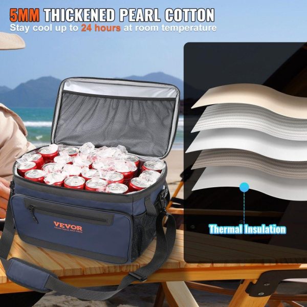 Refrigeration & Ice Equipment | Hardbody Cooler Bag, 30 Cans 600D Oxford Fabric Insulated Cooler Bag, Leakproof and Waterproof Hardbody Deep Freeze Cooler with PP Plastic Bucket, Bottle Opener for Beach, Hiking, Picnic, Travel Refrigeration & Ice Equipment Refrigeration & Ice Equipment