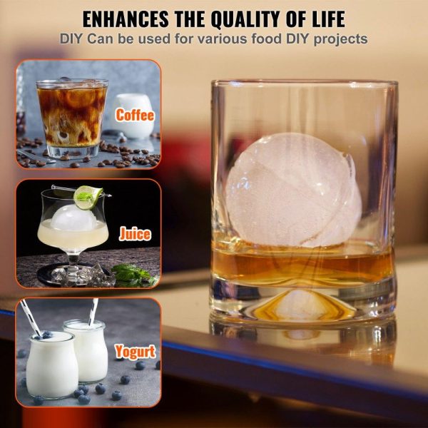 Refrigeration & Ice Equipment | Ice Ball Press, 2.4″ Ice Ball Maker, Aircraft Al Alloy Ice Ball Press Kit for 60mm Ice Sphere, Ice Press with Tong and Drip Tray, for Whiskey, Cocktail, Bourbon, Scot on Party & Holiday, Silver Silver Refrigeration & Ice Equipment Refrigeration & Ice Equipment