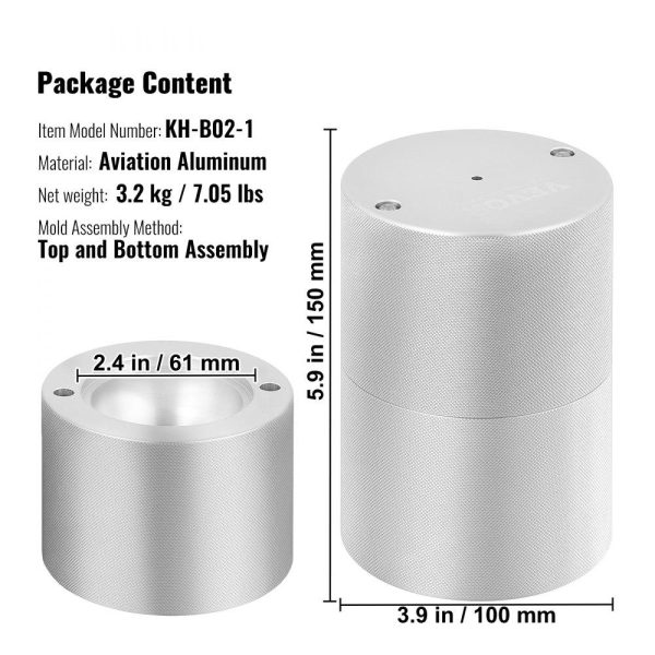 Refrigeration & Ice Equipment | Ice Ball Press, 2.4″ Ice Ball Maker, Aircraft Al Alloy Ice Ball Press Kit for 60mm Ice Sphere, Ice Press with Tong and Drip Tray, for Whiskey, Cocktail, Bourbon, Scot on Party & Holiday, Silver Silver Refrigeration & Ice Equipment Refrigeration & Ice Equipment