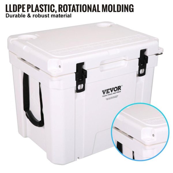 Refrigeration & Ice Equipment | Insulated Portable Cooler, 45 qt, Holds 45 Cans, Ice Retention Hard Cooler with Heavy Duty Handle, Ice Chest Lunch Box for Camping, Beach, Picnic, Travel, Outdoor, Keeps Ice for up to 6 Days Refrigeration & Ice Equipment Refrigeration & Ice Equipment