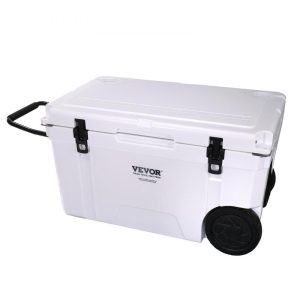 Refrigeration & Ice Equipment | Insulated Portable Cooler with Wheels, 65 qt, Holds 65 Cans, Wheeled Hard Cooler with Heavy Duty Handle, Ice Chest Lunch Box for Camping, Beach, Picnic, Travel, Outdoor, Keeps Ice for 6 Days Refrigeration & Ice Equipment Refrigeration & Ice Equipment