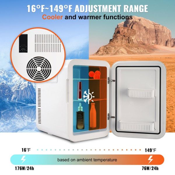 Refrigeration & Ice Equipment | Mini Fridge, 20L Skincare Fridges with Temper Control Touch Screen, Portable Small Beverage Refrigerator for Bedroom Office Car Dorm, AC/DC Cool Warmer for Cosmetic Drink Milk, White White Refrigeration & Ice Equipment Refrigeration & Ice Equipment